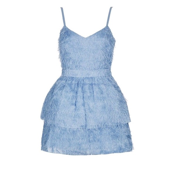 ❣️TOPSHOP Petite Fringe Mini Dress - Picture 2 of 8
